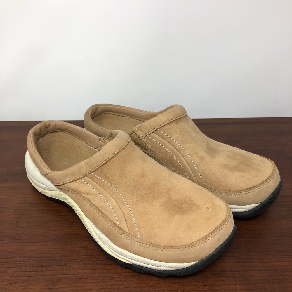 L.L. Bean Tan Leather Comfort Mules
